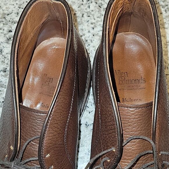 Allen Edmonds Men\'s 10 B Malvern $595 Chukka Boots 100% Leather Lace Up Brown main image 6